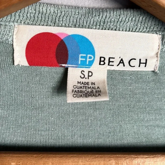 FREE PEOPLE Beach Bicoastal Seaglass Green Comfy Cardigan Duster - Picture 7 of 12